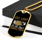 Camper Necklace The Right Direction Necklace Stainless Steel or 18k Gold Dog Tag 24" Chain-Express Your Love Gifts