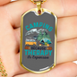 Camper Necklace Therapy Is Expensive Necklace Stainless Steel or 18k Gold Dog Tag 24" Chain-Express Your Love Gifts