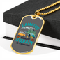 Camper Necklace Therapy Is Expensive Necklace Stainless Steel or 18k Gold Dog Tag 24" Chain-Express Your Love Gifts