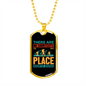 Camper Necklace There Are No Shortcuts Necklace Stainless Steel or 18k Gold Dog Tag 24" Chain-Express Your Love Gifts