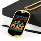 Camper Necklace There Are No Shortcuts Necklace Stainless Steel or 18k Gold Dog Tag 24" Chain-Express Your Love Gifts