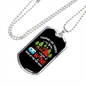 Camper Necklace There's Wine White Necklace Stainless Steel or 18k Gold Dog Tag 24" Chain-Express Your Love Gifts