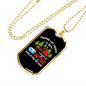 Camper Necklace There's Wine White Necklace Stainless Steel or 18k Gold Dog Tag 24" Chain-Express Your Love Gifts