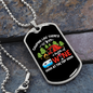 Camper Necklace There's Wine White Necklace Stainless Steel or 18k Gold Dog Tag 24" Chain-Express Your Love Gifts