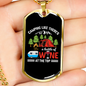 Camper Necklace There's Wine White Necklace Stainless Steel or 18k Gold Dog Tag 24" Chain-Express Your Love Gifts
