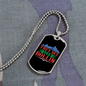Camper Necklace They See Me Rollin Necklace Stainless Steel or 18k Gold Dog Tag 24" Chain-Express Your Love Gifts