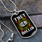 Camper Necklace They See Me Rollin White Necklace Stainless Steel or 18k Gold Dog Tag 24" Chain-Express Your Love Gifts