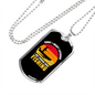 Camper Necklace Thinking About Fishing Necklace Stainless Steel or 18k Gold Dog Tag 24" Chain-Express Your Love Gifts