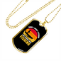 Camper Necklace Thinking About Fishing Necklace Stainless Steel or 18k Gold Dog Tag 24" Chain-Express Your Love Gifts