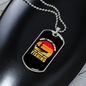 Camper Necklace Thinking About Fishing Necklace Stainless Steel or 18k Gold Dog Tag 24" Chain-Express Your Love Gifts
