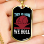 Camper Necklace This is How We Roll Necklace Stainless Steel or 18k Gold Dog Tag 24" Chain-Express Your Love Gifts