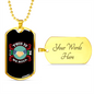 Camper Necklace This is How We Roll Shakehands Necklace Stainless Steel or 18k Gold Dog Tag 24" Chain-Express Your Love Gifts