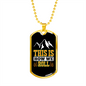 Camper Necklace This is How We Roll Yellow Necklace Stainless Steel or 18k Gold Dog Tag 24" Chain-Express Your Love Gifts