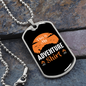 Camper Necklace This Is My Adventure Necklace Stainless Steel or 18k Gold Dog Tag 24" Chain-Express Your Love Gifts