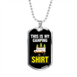 Camper Necklace This Is My Camping Necklace Stainless Steel or 18k Gold Dog Tag 24" Chain-Express Your Love Gifts