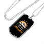 Camper Necklace Time For Adventure Necklace Stainless Steel or 18k Gold Dog Tag 24" Chain-Express Your Love Gifts
