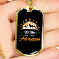 Camper Necklace Time For Adventure Necklace Stainless Steel or 18k Gold Dog Tag 24" Chain-Express Your Love Gifts