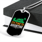 Camper Necklace Time to Adventure Necklace Stainless Steel or 18k Gold Dog Tag 24" Chain-Express Your Love Gifts