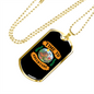 Camper Necklace Time to Adventure Orange Necklace Stainless Steel or 18k Gold Dog Tag 24" Chain-Express Your Love Gifts