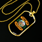 Camper Necklace Time to Adventure Orange Necklace Stainless Steel or 18k Gold Dog Tag 24" Chain-Express Your Love Gifts