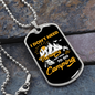Camper Necklace To Go Camping Necklace Stainless Steel or 18k Gold Dog Tag 24" Chain-Express Your Love Gifts