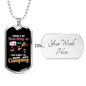 Camper Necklace Too Early to Drink Camping Necklace Stainless Steel or 18k Gold Dog Tag 24" Chain-Express Your Love Gifts