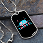 Camper Necklace Trippin' Necklace Stainless Steel or 18k Gold Dog Tag 24" Chain-Express Your Love Gifts