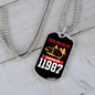 Camper Necklace True Wildlife Camping Est 11987 Necklace Stainless Steel or 18k Gold Dog Tag 24" Chain-Express Your Love Gifts