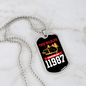 Camper Necklace True Wildlife Camping Est 11987 Necklace Stainless Steel or 18k Gold Dog Tag 24" Chain-Express Your Love Gifts