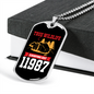 Camper Necklace True Wildlife Camping Est 11987 Necklace Stainless Steel or 18k Gold Dog Tag 24" Chain-Express Your Love Gifts