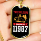 Camper Necklace True Wildlife Camping Est 11987 Necklace Stainless Steel or 18k Gold Dog Tag 24" Chain-Express Your Love Gifts