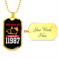 Camper Necklace True Wildlife Camping Est 11987 Necklace Stainless Steel or 18k Gold Dog Tag 24" Chain-Express Your Love Gifts