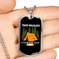 Camper Necklace True Wildlife Camping Est 11987 Tent Necklace Stainless Steel or 18k Gold Dog Tag 24" Chain-Express Your Love Gifts