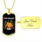 Camper Necklace True Wildlife Camping Est 11987 Tent Necklace Stainless Steel or 18k Gold Dog Tag 24" Chain-Express Your Love Gifts