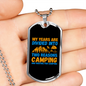 Camper Necklace Two Reasons Camping Necklace Stainless Steel or 18k Gold Dog Tag 24" Chain-Express Your Love Gifts