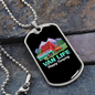 Camper Necklace Van Life Happy Camping Necklace Stainless Steel or 18k Gold Dog Tag 24" Chain-Express Your Love Gifts