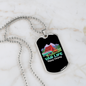 Camper Necklace Van Life Happy Camping Necklace Stainless Steel or 18k Gold Dog Tag 24" Chain-Express Your Love Gifts
