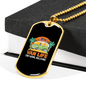 Camper Necklace Van Life Tents Necklace Stainless Steel or 18k Gold Dog Tag 24" Chain-Express Your Love Gifts