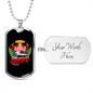 Camper Necklace Van Ocean Summer Necklace Stainless Steel or 18k Gold Dog Tag 24" Chain-Express Your Love Gifts