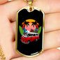 Camper Necklace Van Ocean Summer Necklace Stainless Steel or 18k Gold Dog Tag 24" Chain-Express Your Love Gifts