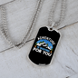 Camper Necklace Waiting For You White Necklace Stainless Steel or 18k Gold Dog Tag 24" Chain-Express Your Love Gifts