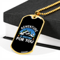Camper Necklace Waiting For You White Necklace Stainless Steel or 18k Gold Dog Tag 24" Chain-Express Your Love Gifts