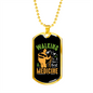 Camper Necklace Walking Medicine Orange Necklace Stainless Steel or 18k Gold Dog Tag 24" Chain-Express Your Love Gifts