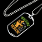 Camper Necklace Walking Medicine Orange Necklace Stainless Steel or 18k Gold Dog Tag 24" Chain-Express Your Love Gifts