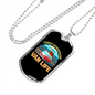 Camper Necklace Wan Life Orange Necklace Stainless Steel or 18k Gold Dog Tag 24" Chain-Express Your Love Gifts