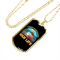 Camper Necklace Wan Life Orange Necklace Stainless Steel or 18k Gold Dog Tag 24" Chain-Express Your Love Gifts