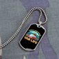 Camper Necklace Wan Life Orange Necklace Stainless Steel or 18k Gold Dog Tag 24" Chain-Express Your Love Gifts