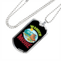 Camper Necklace Wander More Pink Necklace Stainless Steel or 18k Gold Dog Tag 24" Chain-Express Your Love Gifts