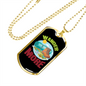 Camper Necklace Wander More Pink Necklace Stainless Steel or 18k Gold Dog Tag 24" Chain-Express Your Love Gifts