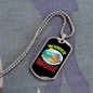 Camper Necklace Wander More Pink Necklace Stainless Steel or 18k Gold Dog Tag 24" Chain-Express Your Love Gifts